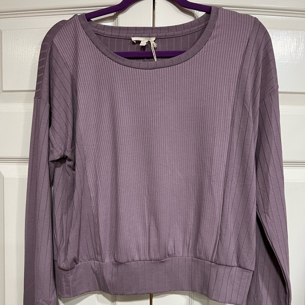 Mystree Scoopneck Long Sleeve Blouse Size Medium NWT